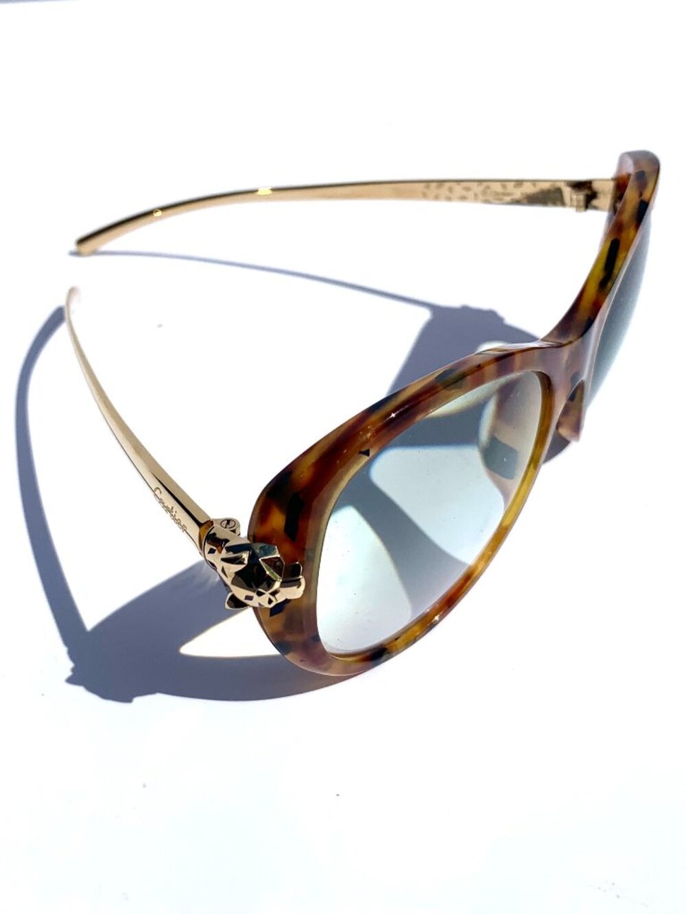 Cartier Panthére 135 Tortoise Eyeglass Frames w/Case & Box, France #5966154